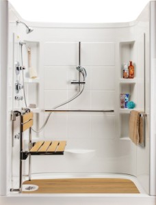 The Hydrotherapy Shower has many spa like accessories built in standard.