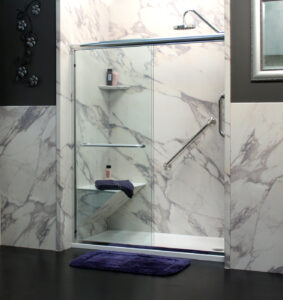 Why do a bathroom remodel with marble surround?