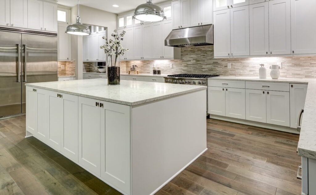 Wide plank kitchen flooring